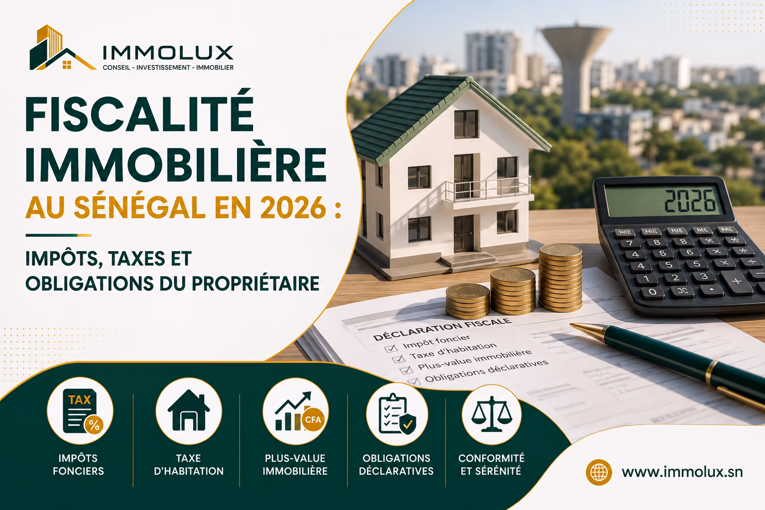 Fiscalité immobilière au Sénégal en 2026 : impôts, taxes et obligations du propriétaire